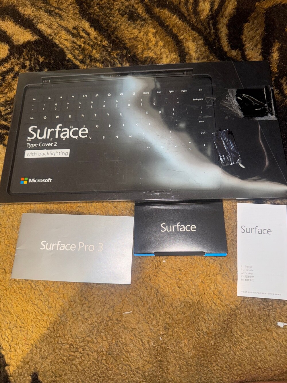 Microsoft Surface Type Cover 2 Keyboard Backlit Charcoal QWERTY